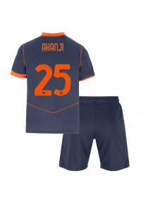 Inter Milan Manuel Akanji #25 Jalkapallovaatteet Lasten Kolmas peliasu 2025-26 Lyhythihainen (+ Lyhyet housut)
